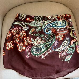 NastyGal Petite paisley high waisted mini skirt